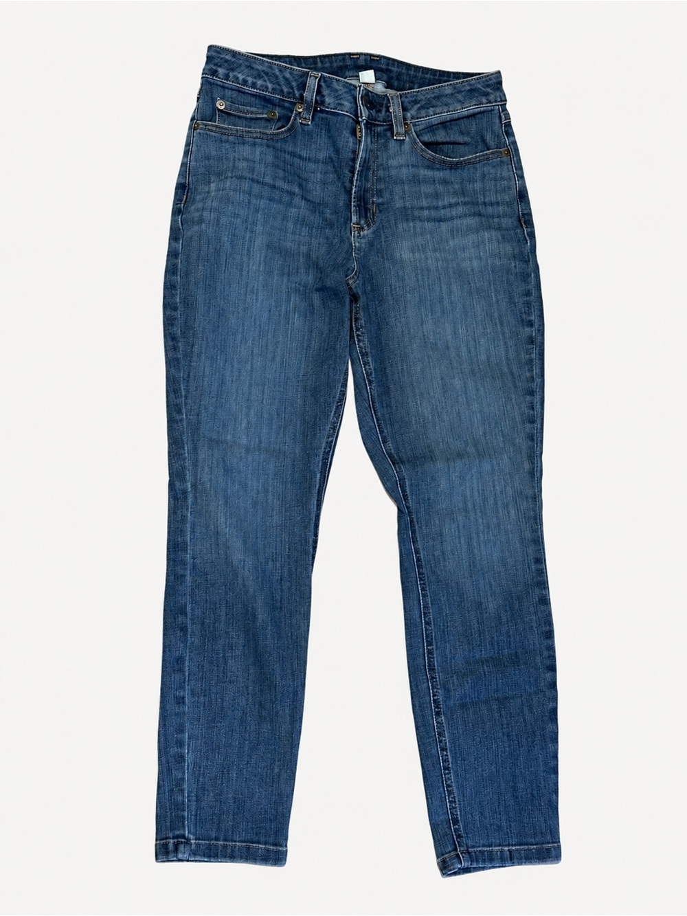 L.L. Bean BeanFlex Slim Leg Classic Fit Jeans Blue Denim Size 8 Petite